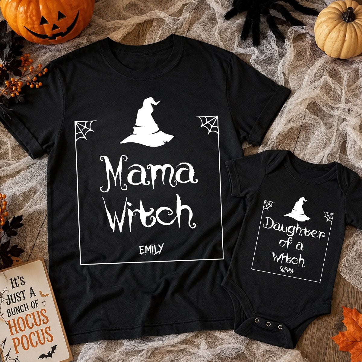 Mother-And-Daughter-Son-Matching-Outfits,-Baby-Halloween-Personalized-Shirt-5