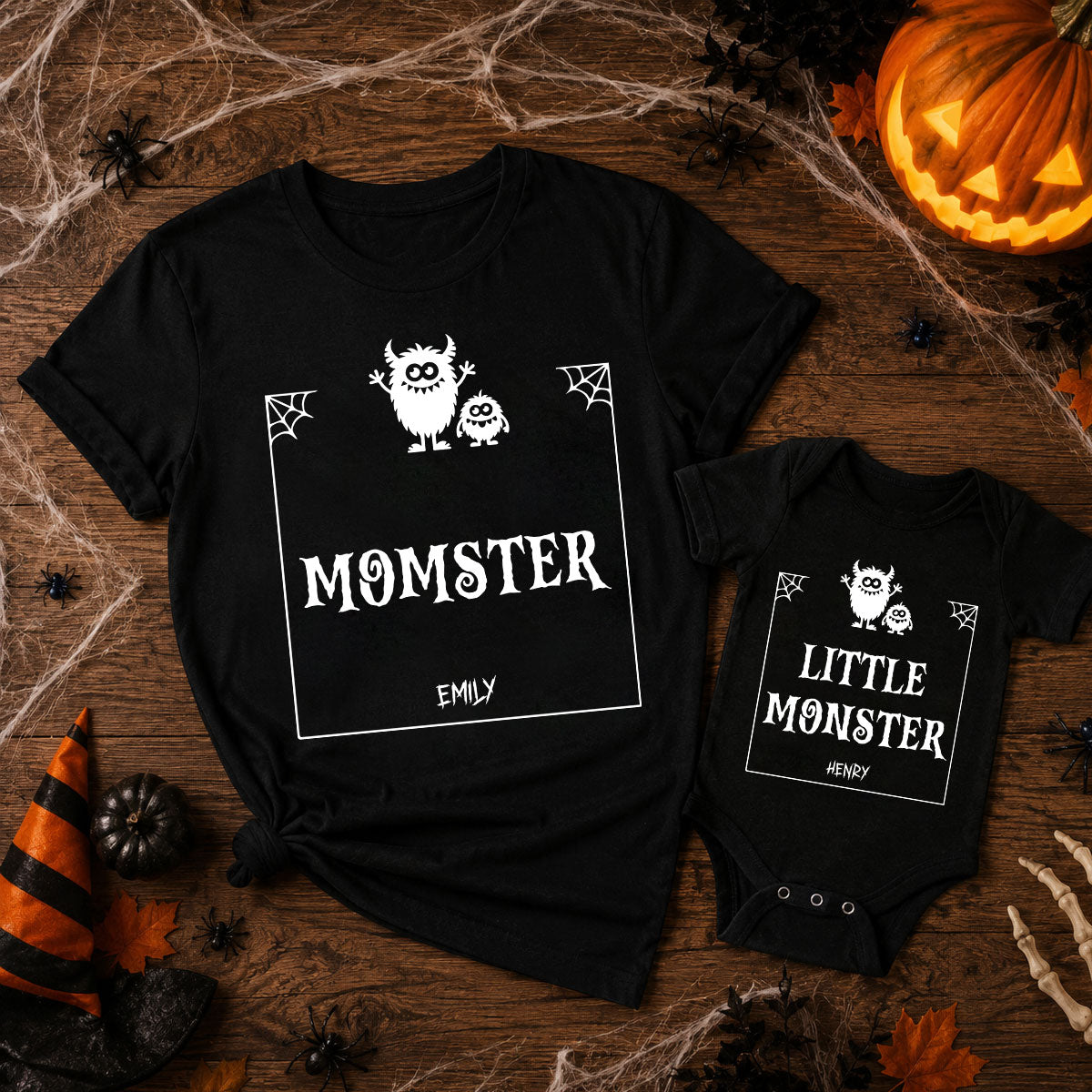Mother-And-Daughter-Son-Matching-Outfits,-Baby-Halloween-Personalized-Shirt-6