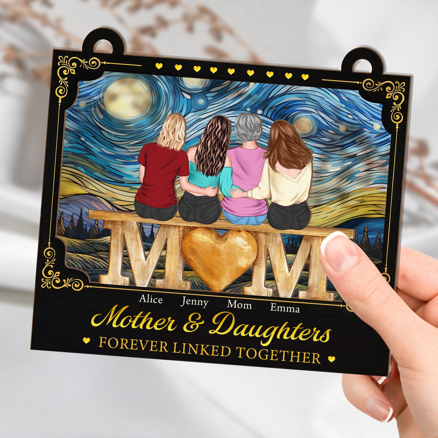 Mother-And-Daughters-Mothers-Day-Gift-For-Mom-Personalized-Window-Hanging-Suncatcher-4