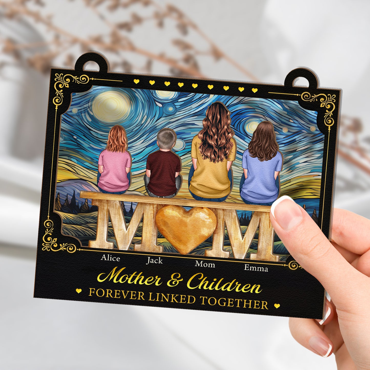 Mother-&-Children-Forever-Linked-Together-Gift-For-Mom-Wife-Personalized-Window-Hanging-Suncatcher-4
