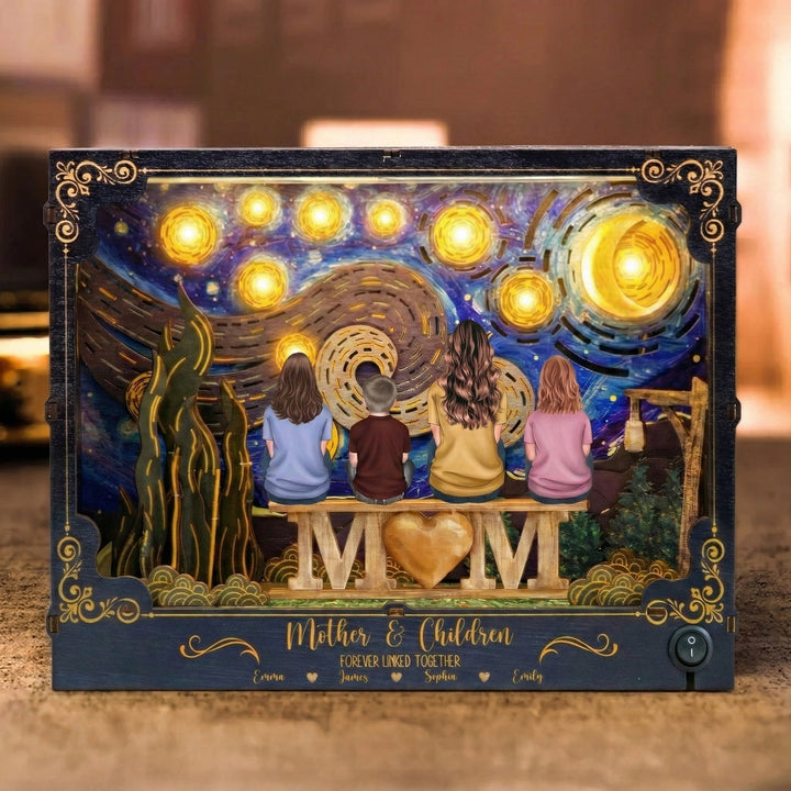 Mother & Children Forever Linked Together - Personalized DIY Book Nook Kit