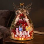 Mother-&-Children-Forever-Linked-Together-Personalized-Flower-In-Glass-Angel-Figurines-1