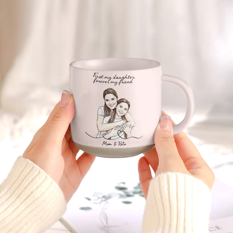 Mother-&-Daughter-Forever-Linked-Together-Custom-Photo-Watercolor-Personalized-Mug-5
