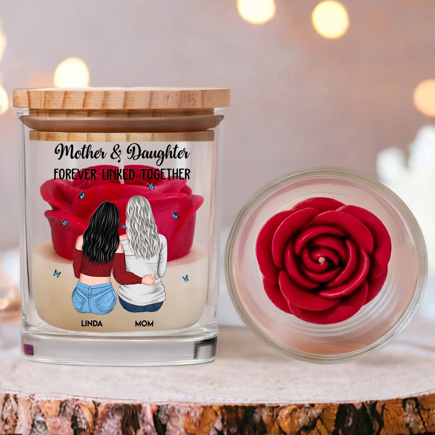 Mother-&-Daughter-Forever-Linked-Together-Personalized-Candle-1
