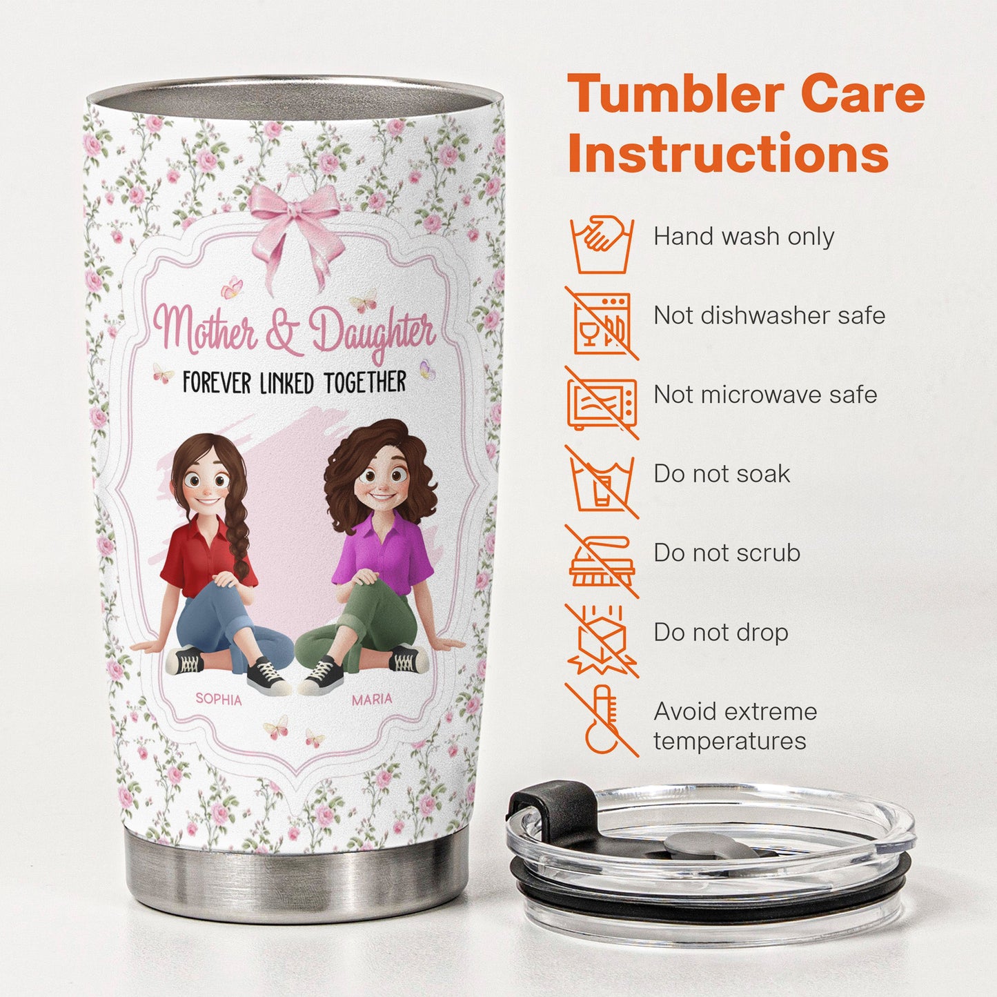 Mother_Daughter_Forever_Linked_Together_Personalized_Tumbler_Cup_5