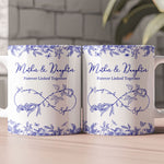 Mother-Daughter-Forever-Linked-Together-Toile-De-Jouy-Birth-Flower-Personalized-Mug-2
