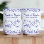 Mother-Daughter-Forever-Linked-Together-Toile-De-Jouy-Birth-Flower-Personalized-Mug-3