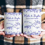 Mother-Daughter-Forever-Linked-Together-Toile-De-Jouy-Birth-Flower-Personalized-Mug-4