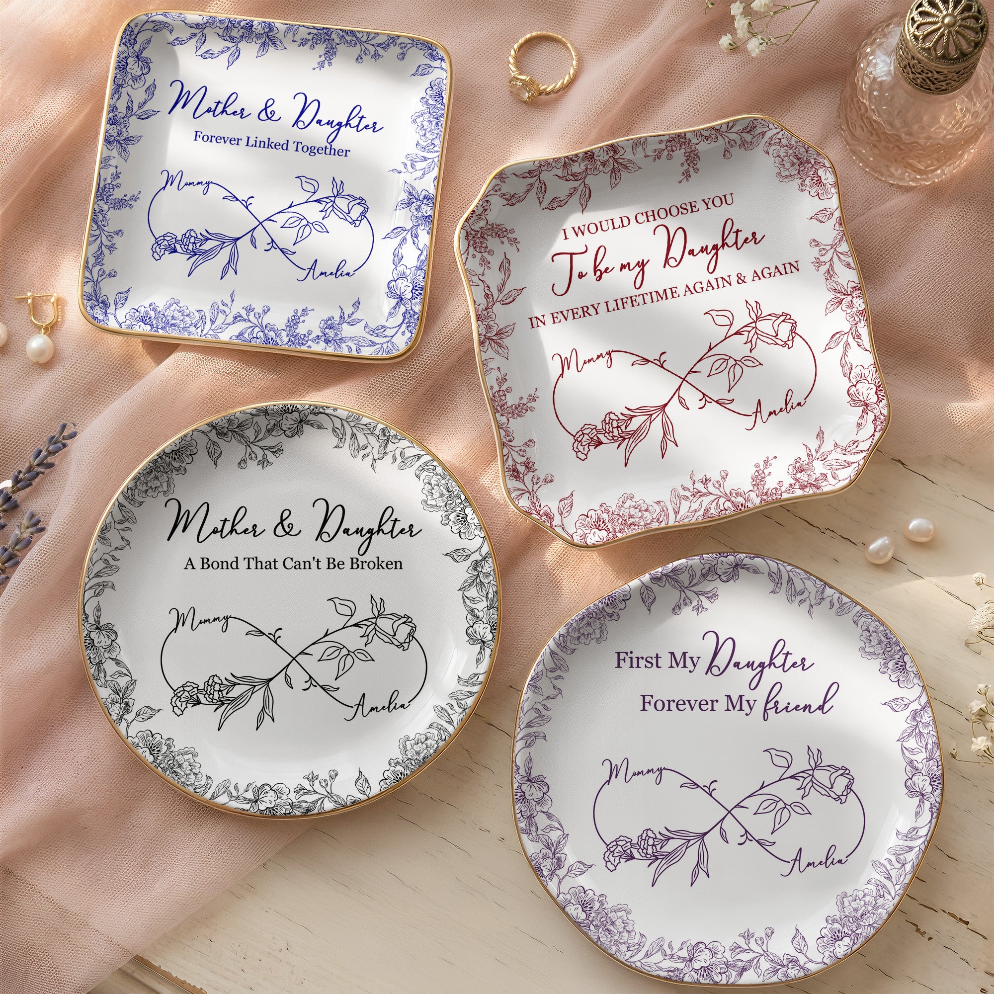 Mother-&-Daughter-Forever-Linked-Together-Toile-De-Jouy-Personalized-Jewelry-Dish-1
