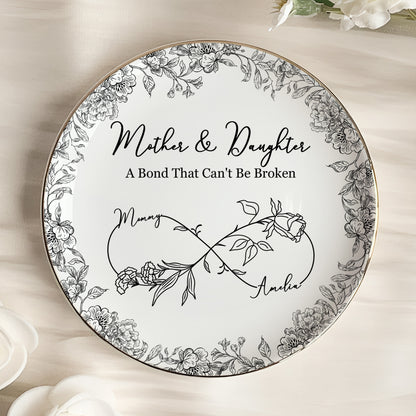 Mother-&-Daughter-Forever-Linked-Together-Toile-De-Jouy-Personalized-Jewelry-Dish-3