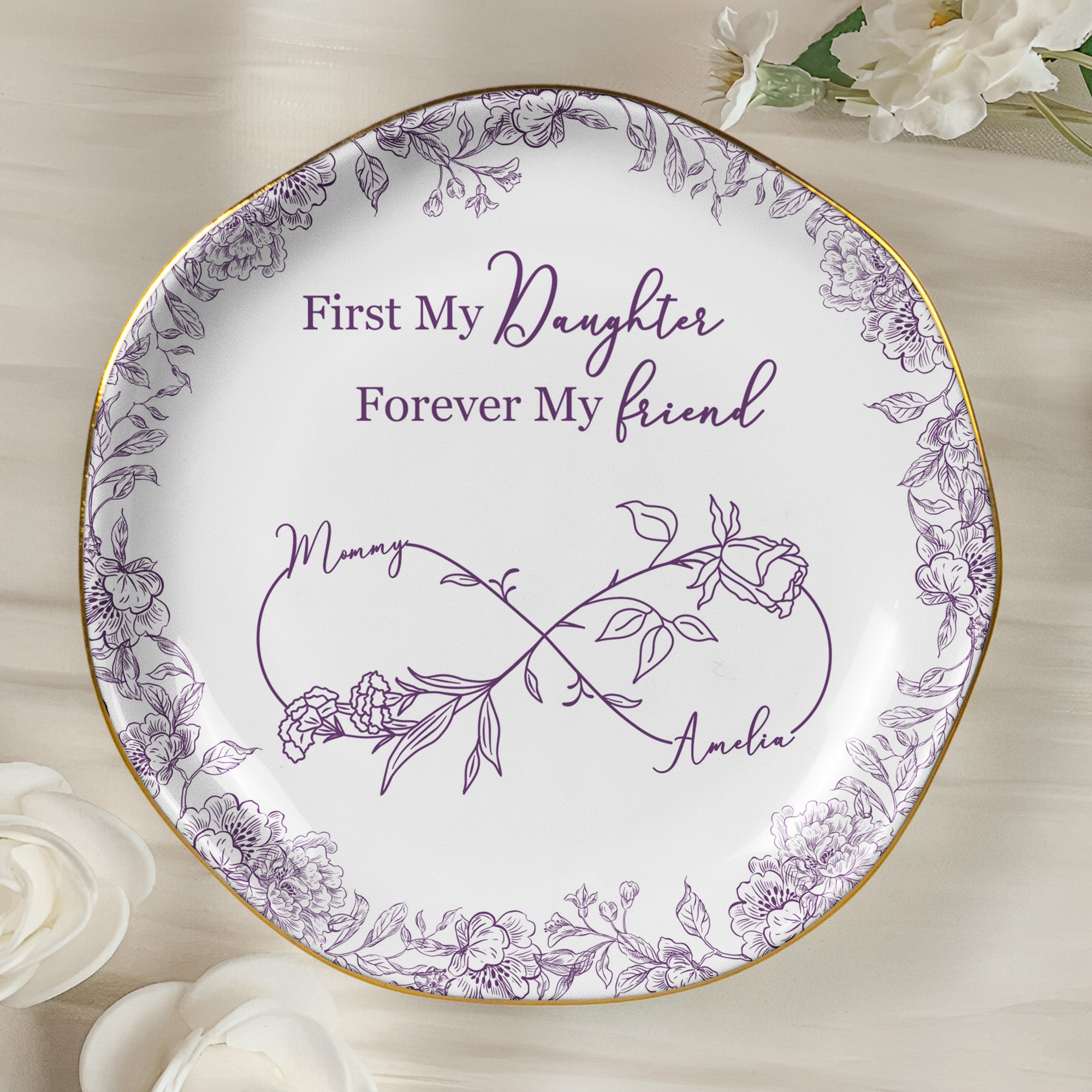 Mother-&-Daughter-Forever-Linked-Together-Toile-De-Jouy-Personalized-Jewelry-Dish-5