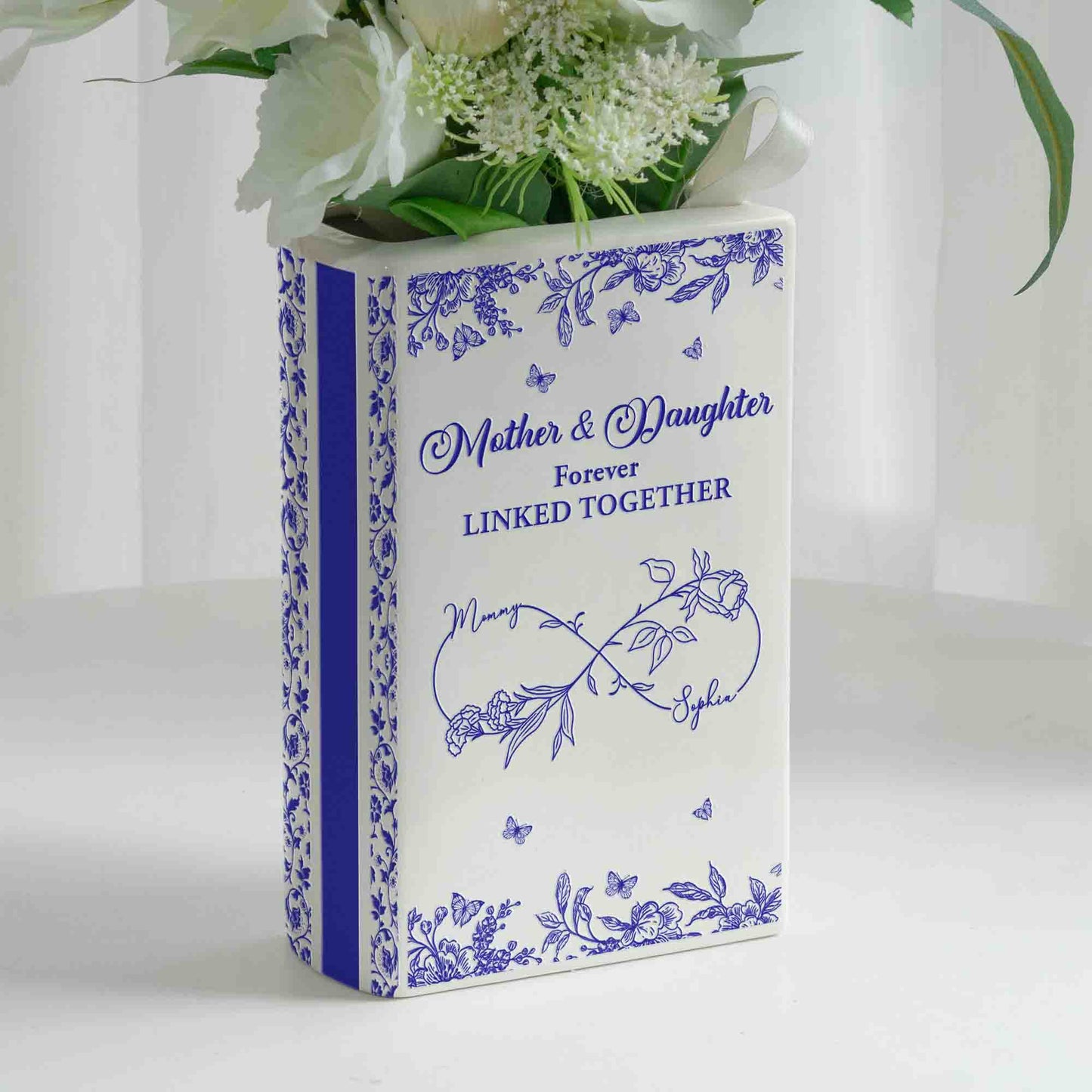 Mother-&-Daughter-Forever-Linked-Together-Toile-De-Jouy-Style-Personalized-Vase-1