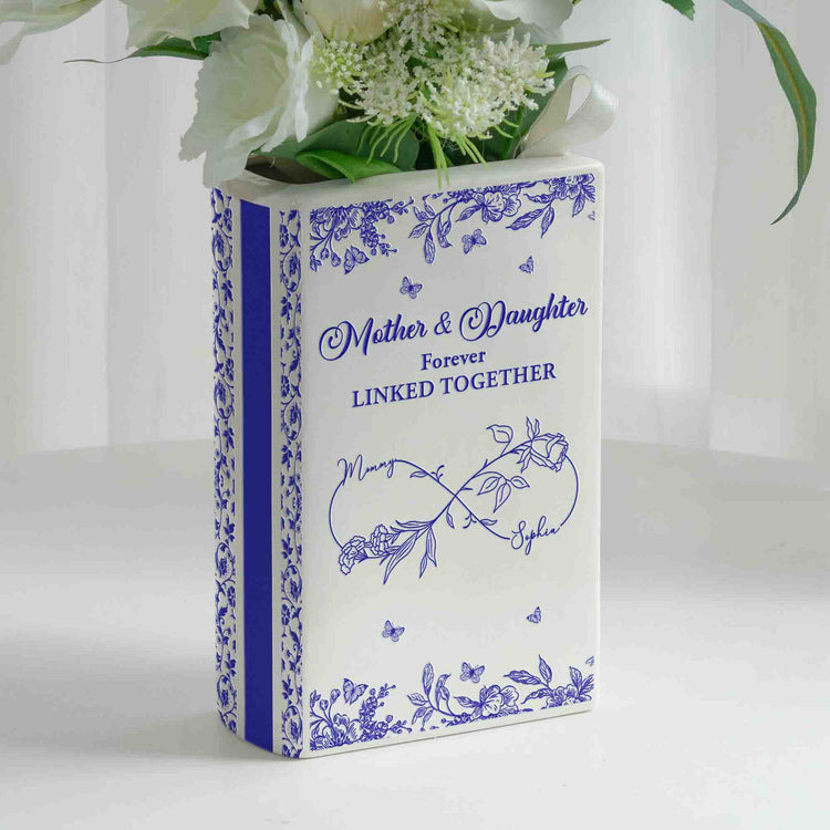 Mother-&-Daughter-Forever-Linked-Together-Toile-De-Jouy-Style-Personalized-Vase-1