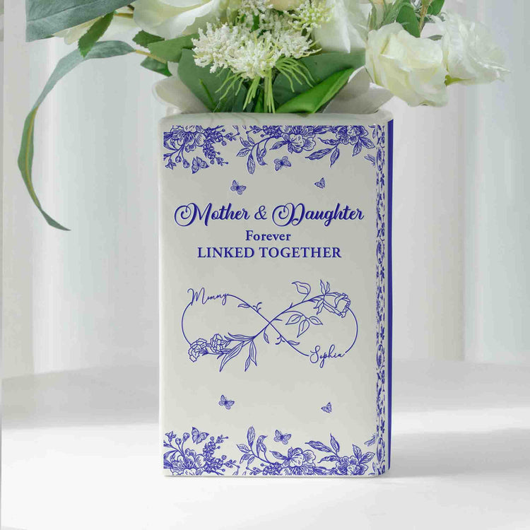 Mother-&-Daughter-Forever-Linked-Together-Toile-De-Jouy-Style-Personalized-Vase-2