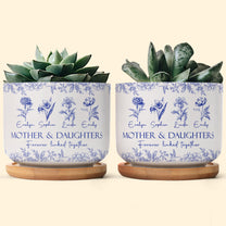 Mother-&-Daughters-Forever-Linked-Together-Birth-Flower-Personalized-Ceramic-Plant-Pot-2