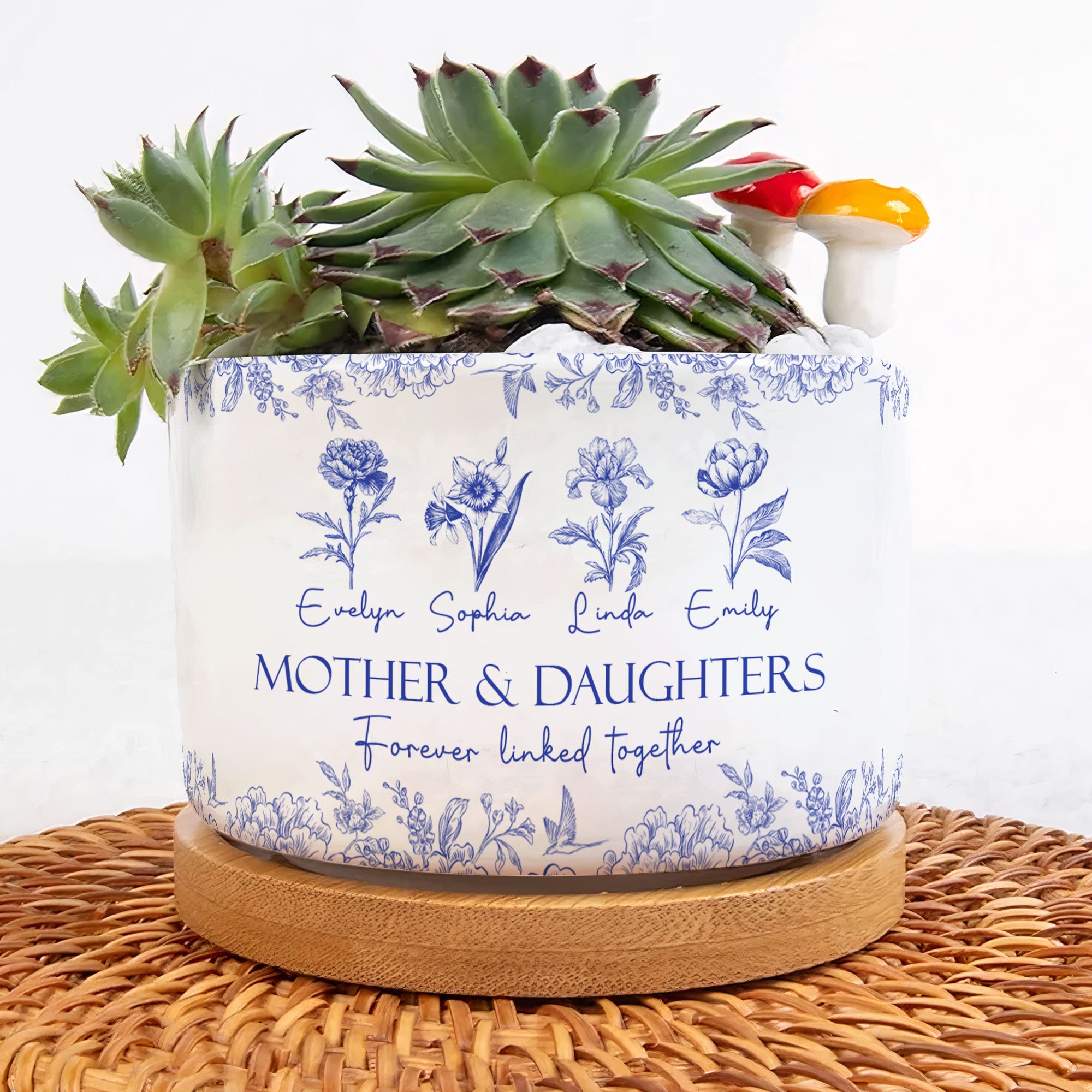 Mother-&-Daughters-Forever-Linked-Together-Birth-Flower-Personalized-Ceramic-Plant-Pot-3