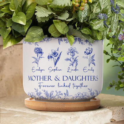 Mother-&-Daughters-Forever-Linked-Together-Birth-Flower-Personalized-Ceramic-Plant-Pot-5