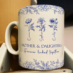 Mother-&-Daughters-Forever-Linked-Together-Birth-Flower-Personalized-Mug-1