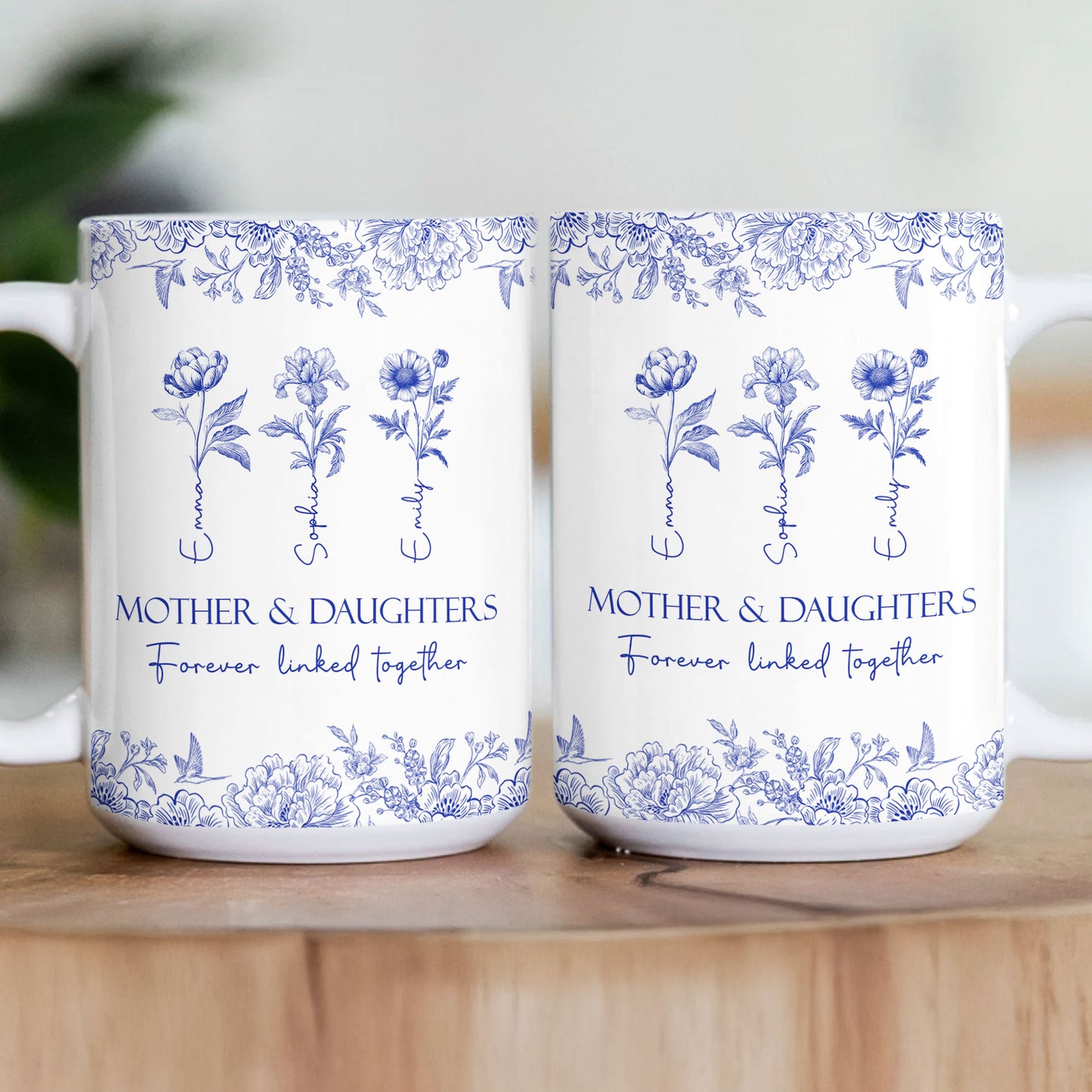 Mother-&-Daughters-Forever-Linked-Together-Birth-Flower-Personalized-Mug-3
