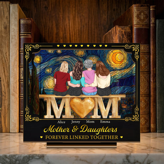 Mother-&-Daughters-Forever-Linked-Together-Personalized-Book-Nook-1