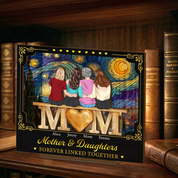 Mother-&-Daughters-Forever-Linked-Together-Personalized-Book-Nook-2