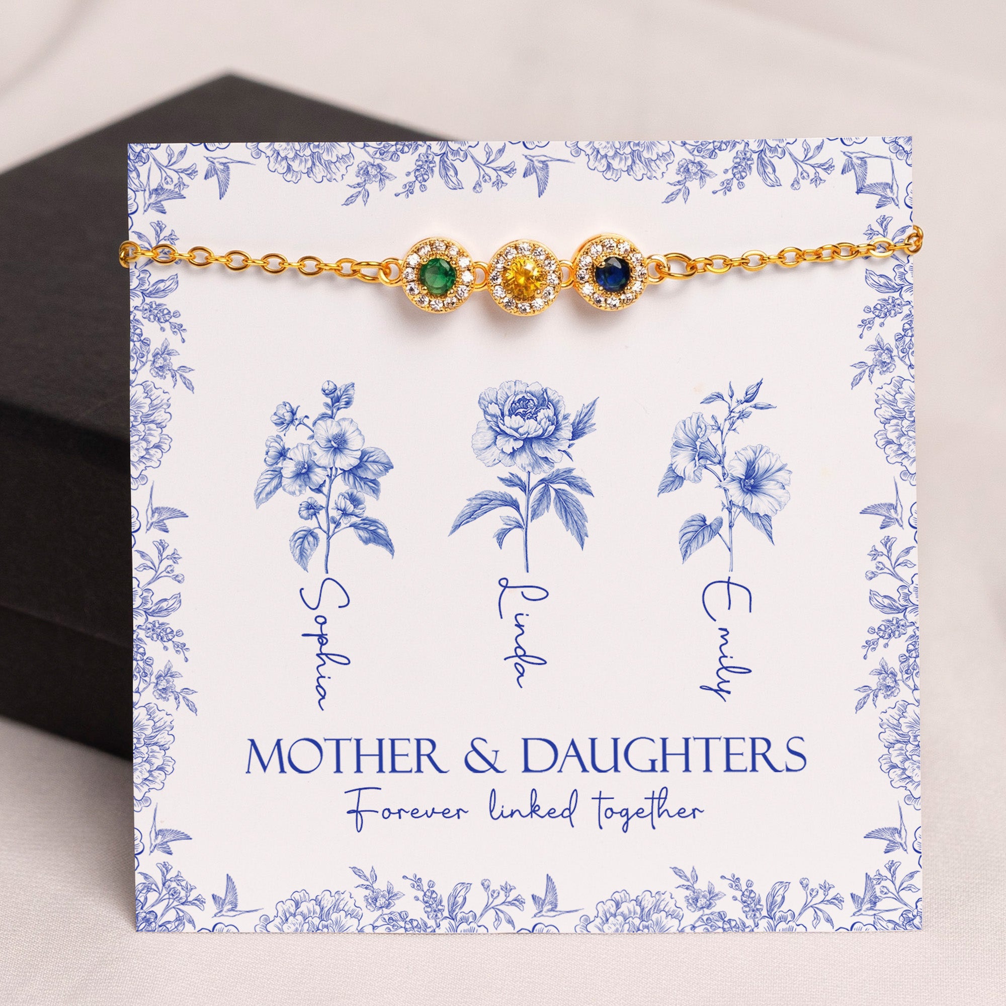 Mother-&-Daughters-Forever-Linked-Together-Personalized-Bracelet-1