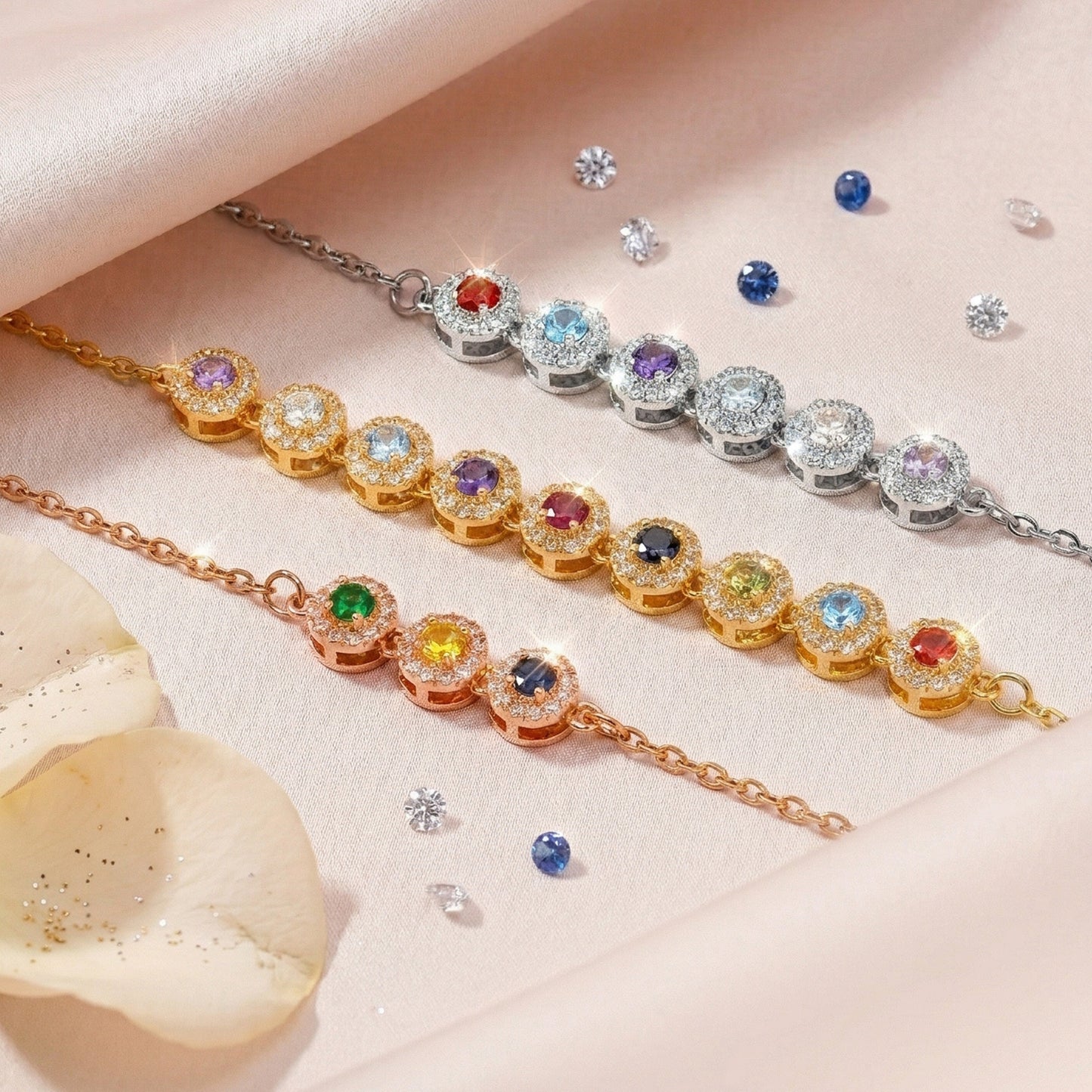 Mother-&-Daughters-Forever-Linked-Together-Personalized-Bracelet-3