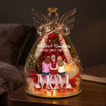 Mother-&-Daughters-Forever-Linked-Together-Personalized-Flower-In-Glass-Angel-Figurines-1