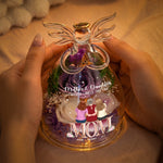 Mother-&-Daughters-Forever-Linked-Together-Personalized-Flower-In-Glass-Angel-Figurines-3