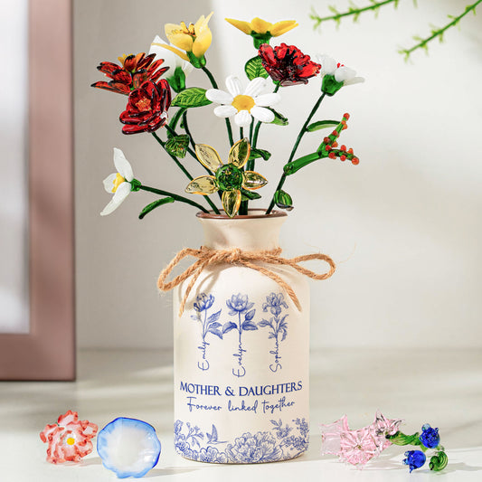 Mother-&-Daughters-Forever-Linked-Together-Personalized-Vase-1