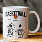 Mother's Day Gifts, Custom Basketball Mom, Grandma - Personalized Mug