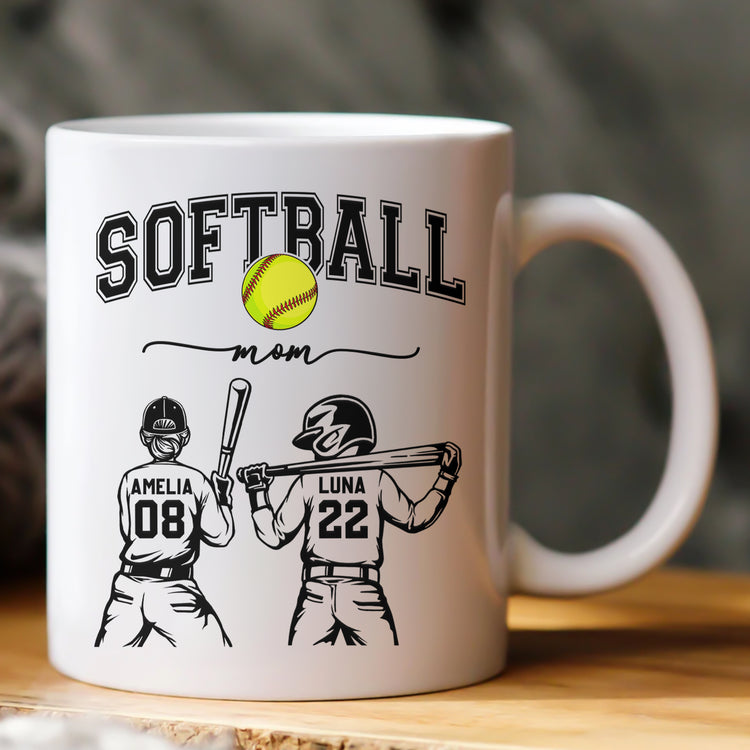 Mother'S-Day-Gifts,-Custom-Softball-Mom,-Grandma-Personalized-Mug-1
