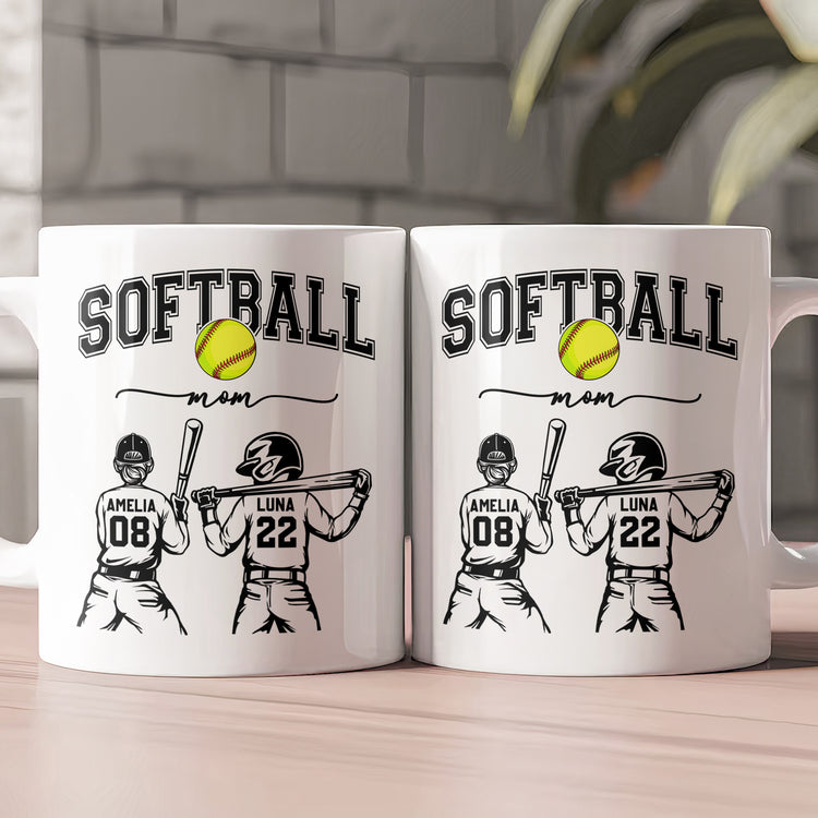 Mother'S-Day-Gifts,-Custom-Softball-Mom,-Grandma-Personalized-Mug-2