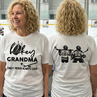 Mother's Day Gifts, Hockey Grandma, Crazy Proud, Always Loud - Personalized Shirt