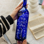 Mother's Day Gift From Husband - Having You As Our Children's Mom - Personalized Blue Bottle Lamp