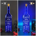 Mother's Day Gift From Husband - Having You As Our Children's Mom - Personalized Blue Bottle Lamp