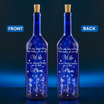Mother's Day Gift From Husband - Having You As Our Children's Mom - Personalized Blue Bottle Lamp
