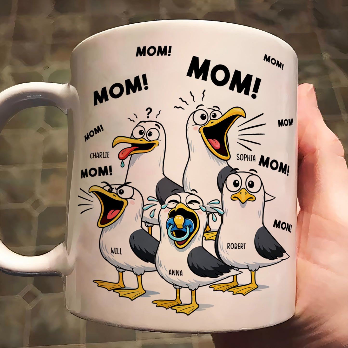 Mother's-Day-Gifts,-Funny-Mommy-Mug-Mom-Mom-Mom-Seagull-Personalized-Mug-1