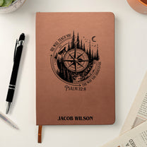 Mountain Adventure, Wanderlust, Tree Of Life - Personalized Leather Journal