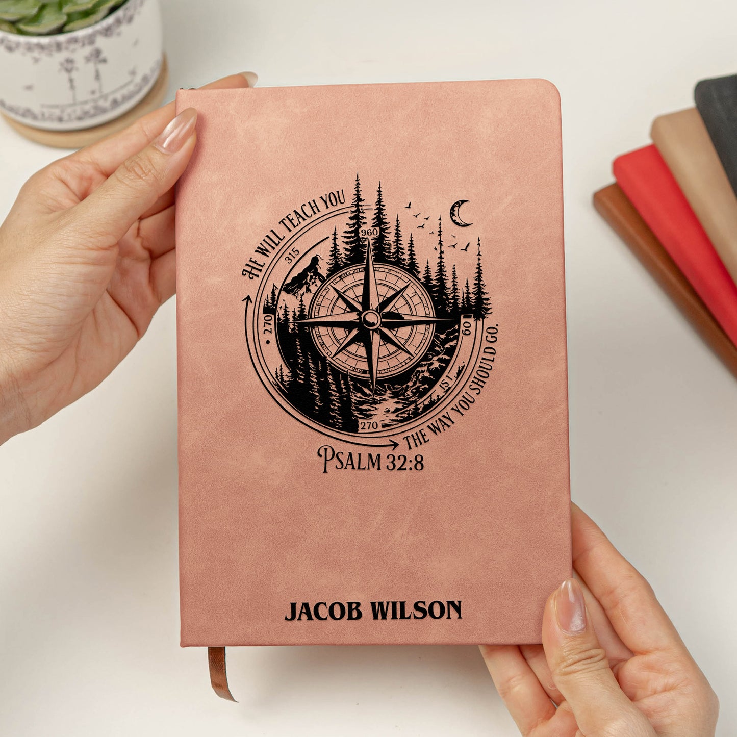 Mountain Adventure, Wanderlust, Tree Of Life - Personalized Leather Journal