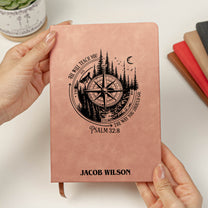 Mountain Adventure, Wanderlust, Tree Of Life - Personalized Leather Journal