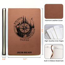 Mountain Adventure, Wanderlust, Tree Of Life - Personalized Leather Journal