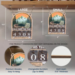 Mountain Hiking Log - Personalized Hiking Miles Tracker Sign