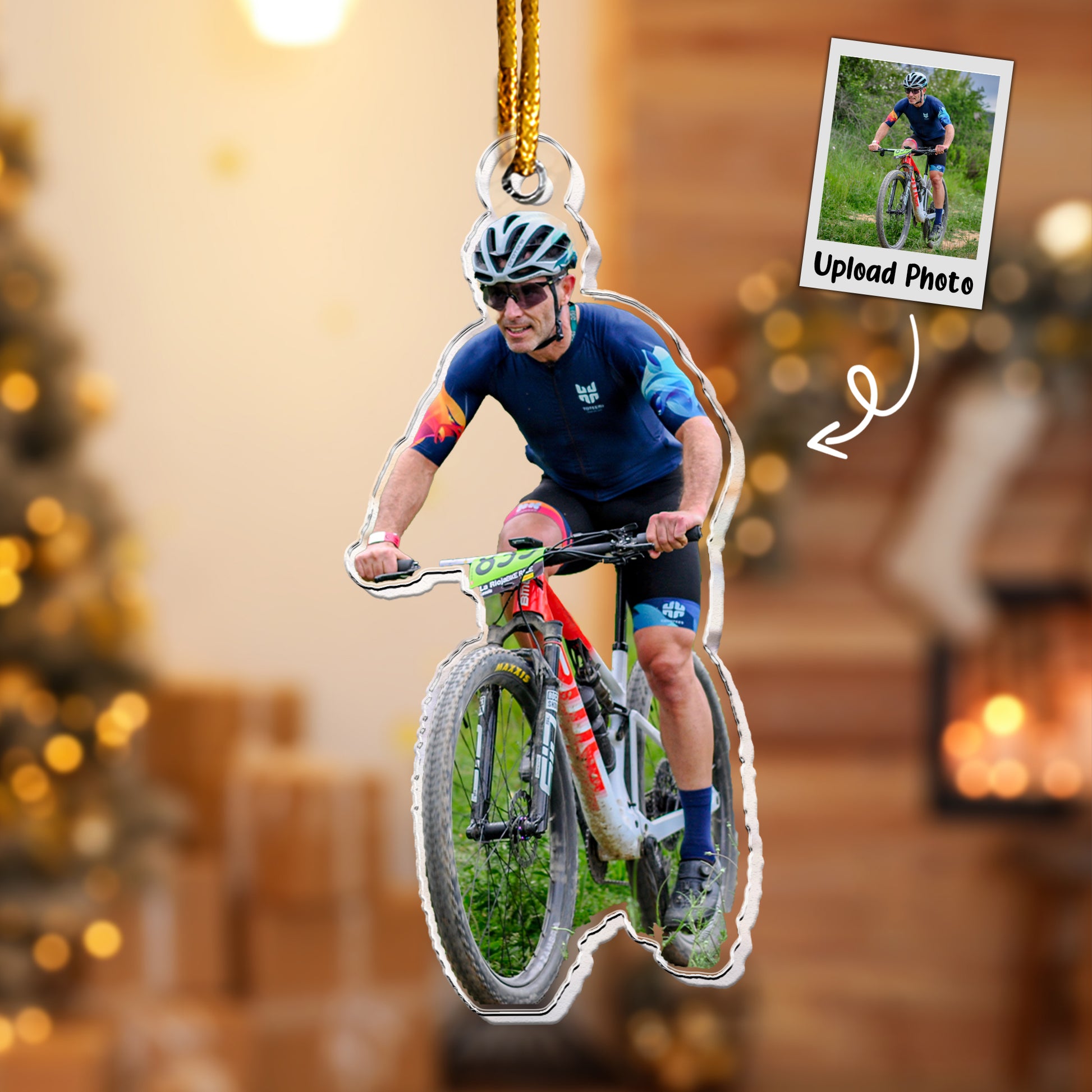 bike helmet christmas Mountain Biking Ornament Biker Christmas Gift