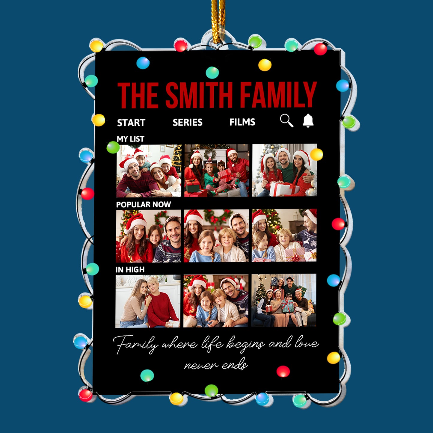 Movie Theme Family Where Life Begins - Personalized Acrylic Photo Ornament