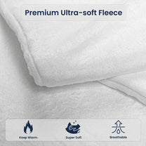 Multicolor Cute Cartoon With Birth Flower - Personalized Kid's Fleece Scarf