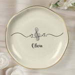 Music Instrument Custom Name Gift For Band Student, Music Teacher - Personalized Jewelry Dish