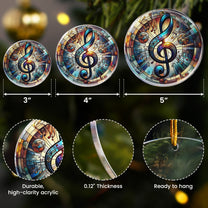 Music Note Gift For Music Lovers - Acrylic Ornament