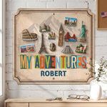 My Adventures - Personalized Metal Magnet Board
