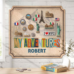 My Adventures - Personalized Metal Magnet Board